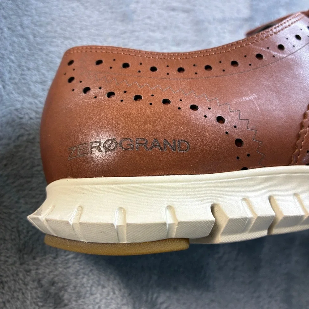 Cole Haan‎ Zerogrand Wingtip Oxford British Tan Leather Shoes W14476 Womens 9B